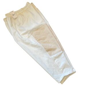 Nike White and Tan Baggy‎ Loose Fit High Rise Pants